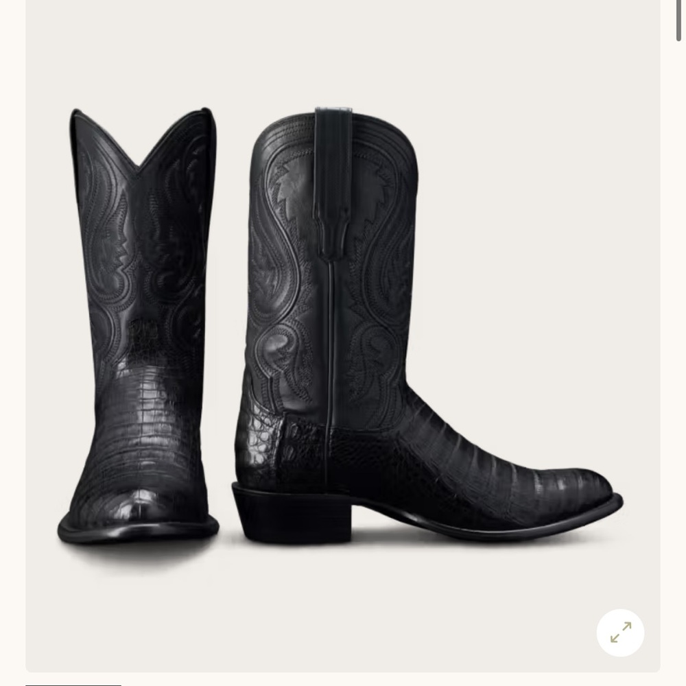 Tecovas Black Caiman Boots